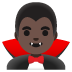 🧛🏿‍♂️ man vampire: dark skin tone display on Google